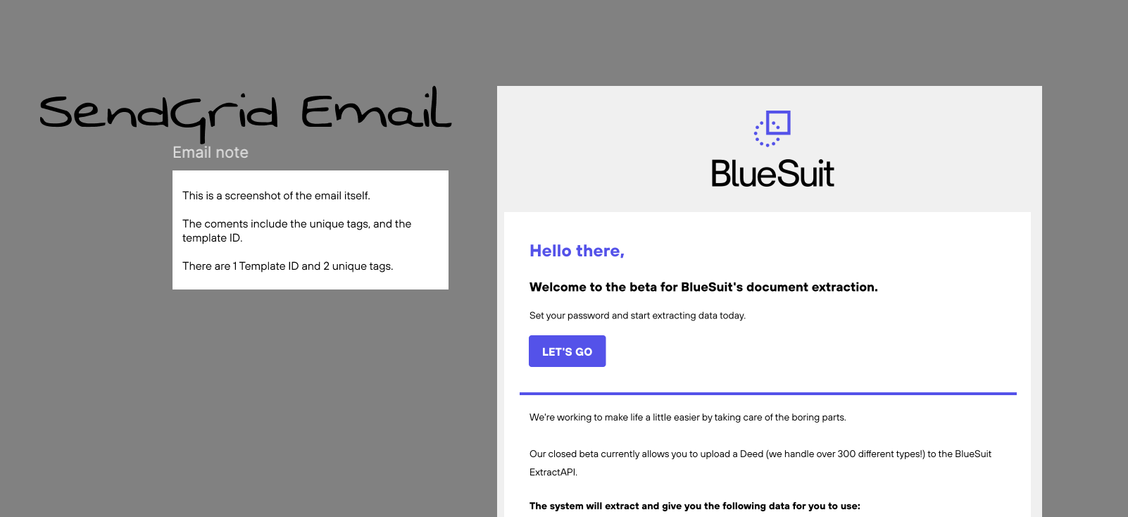 A screenshot of a partial Figma screen showing part of a drafted email